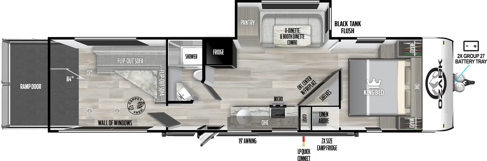 Ozark 2900THK Floorplan